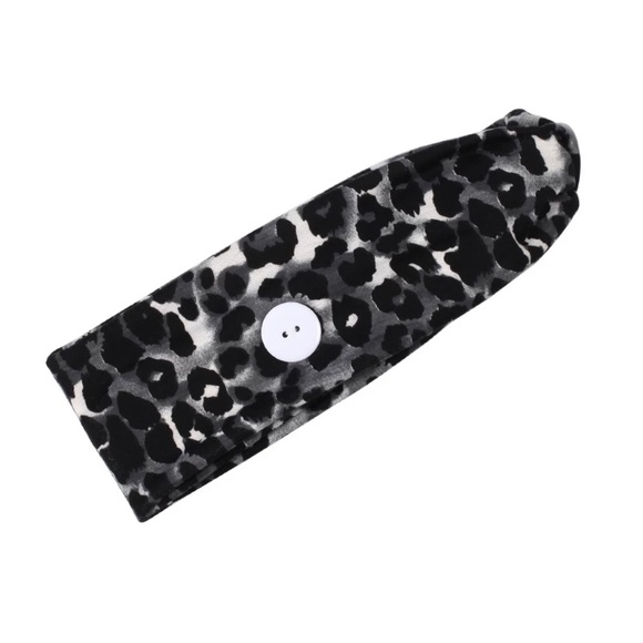 4 BOHO CHEETAH HEADBANDS w/ BUTTONS - Picture 11 of 13
